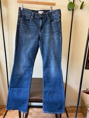 Lucky Brand Blue Denim Jeans with Tan Leather Patch